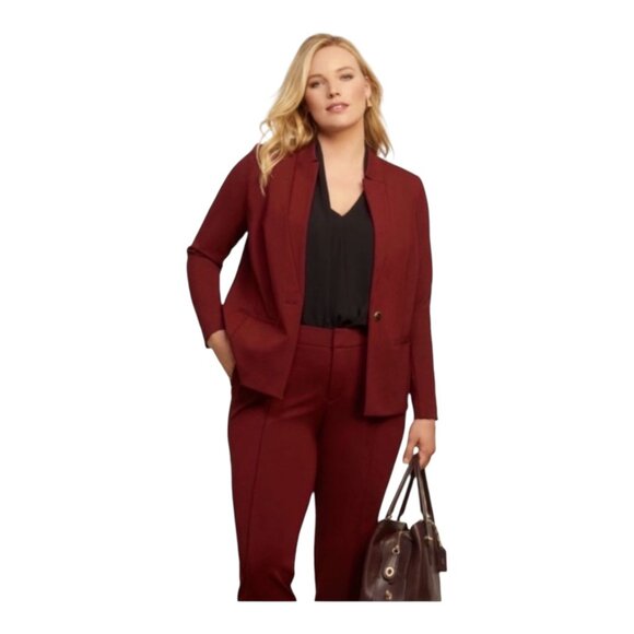 Lane Bryant Eloquii Slim Pant Suit Plus Size Pant and Jacket Size 28S NWT - Picture 14 of 14